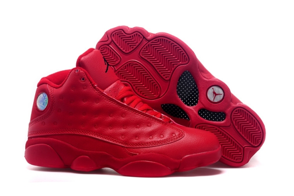 Running weapon Air Jordan 13 All Red Cheap Wholesale Nike Shoes-ID303