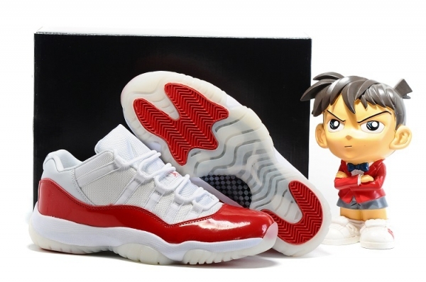 Running weapon Cheap Air Jordan 11 White/Red Shoes Retro Low-ID202