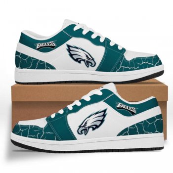 Men's Philadelphia Eagles AJ Low Top Leather Sneakers 001-ID630