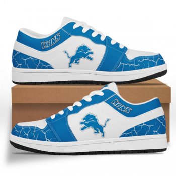 Men's Detroit Lions AJ Low Top Leather Sneakers 001-ID615