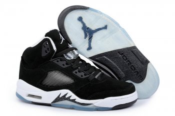 Running weapon Discount Air Jordan 5 Replica Shoes Retro Men Black/White-ID499