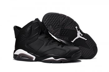 Running weapon Cheap Wholesale Air Jordan 6 Shoes Retro Men Black/White-ID543