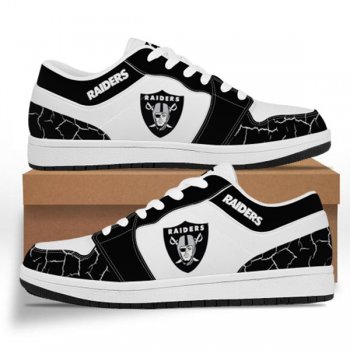 Women's Las Vegas Raiders AJ Low Top Leather Sneakers 001-ID979