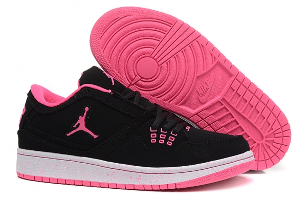 Running weapon Cheap Air Jordan 1 Women's Retro Shoes Black/Pink-ID720