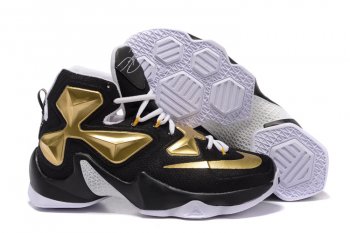 Running weapon Wholesale Nike LeBron James 13 Shoes Black/White/Golden-ID2137