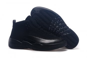 Running weapon Cheap Wholesale Nike Shoes Air Jordan 12 Future All Black-ID267