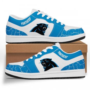 Men's Carolina Panthers AJ Low Top Leather Sneakers 001-ID609