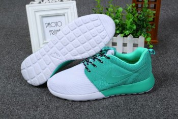 Running weapon Wholesale Cheap Nike Roshe Women White/Green-ID2503