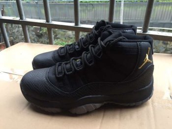 Running weapon Cheapest Air Jordan 11 Shoes Retro Black/Golden-ID210