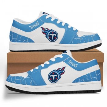 Men's Tennessee Titans AJ Low Top Leather Sneakers 001-ID635