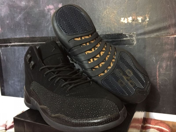 Running weapon Newest Black Air Jordan 12 OVO Shoes Retro Men Cheap-ID274