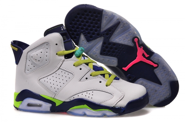 Running weapon Cheap Air Jordan 6 Fierce Green Women's Shoes Basketball-ID891