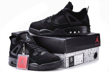 Men's Air Jordan AJ4 Black Shoes 20200100598-ID409