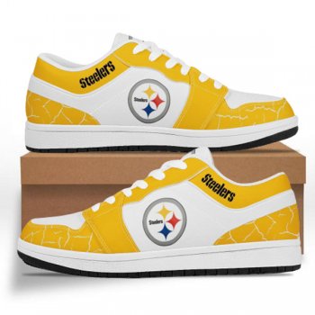 Men's Pittsburgh Steelers AJ Low Top Leather Sneakers 001-ID631