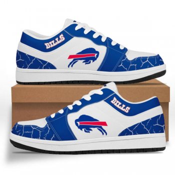 Women's Buffalo Bills AJ Low Top Leather Sneakers 001-ID966