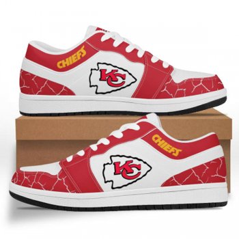 Women's Kansas City Chiefs AJ Low Top Leather Sneakers 001-ID978