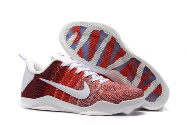 Running weapon Cheap Nike Kobe Bryant 11 Knitted Red/White-ID1884