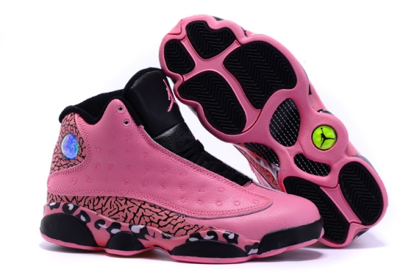 Running weapon Women Air Jordan 13 Pink/Black Shoes Retro Cheap-ID839