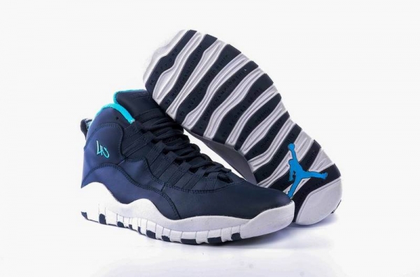 Running weapon Cheap Air Jordan 10 Retro Men Navy/White Newest-ID137