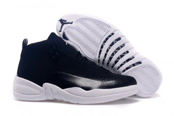 Running weapon Cheap Wholesale Nike Shoes Air Jordan 12 Future Black/White-ID269