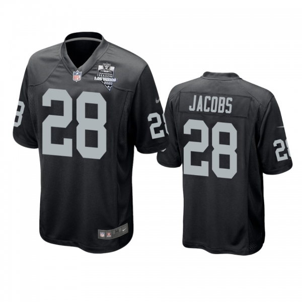 Men's Las Vegas Raiders Josh Jacobs Black 2020 Inaugural Season Game Jersey