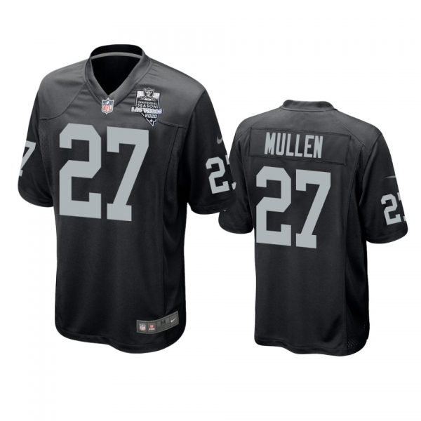 Men's Las Vegas Raiders Trayvon Mullen Black 2020 Inaugural Season Game Jersey