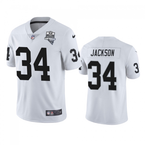 Men's Las Vegas Raiders Bo Jackson White 2020 Inaugural Season Vapor Limited Jersey