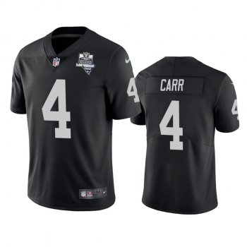 Men's Las Vegas Raiders Derek Carr Black 2020 Inaugural Season Vapor Limited Jersey