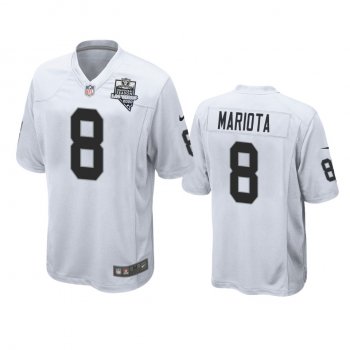 Men's Las Vegas Raiders Marcus Mariota White 2020 Inaugural Season Game Jersey