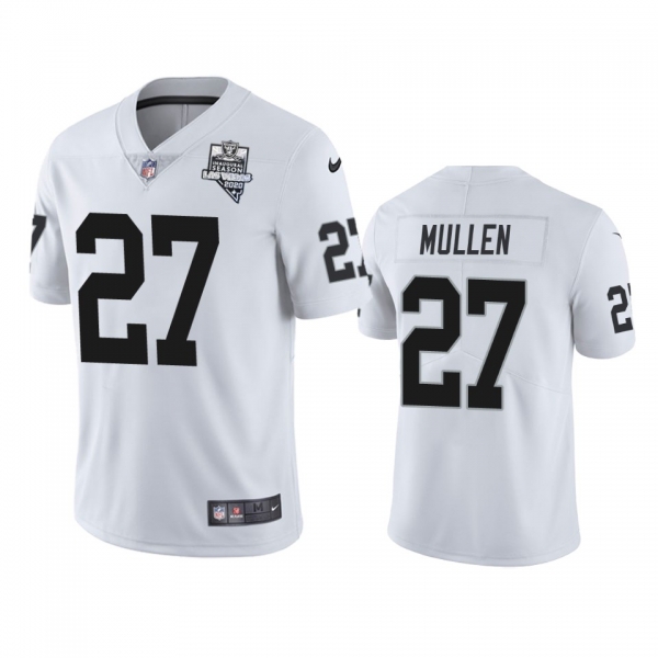 Men's Las Vegas Raiders Trayvon Mullen White 2020 Inaugural Season Vapor Limited Jersey