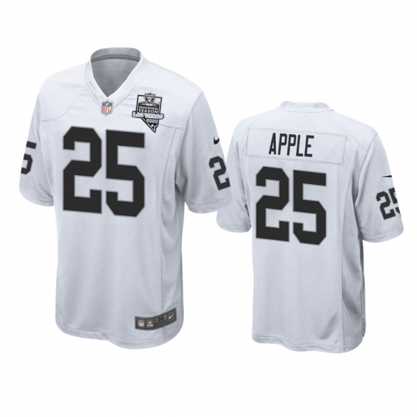 Men's Las Vegas Raiders Eli Apple White 2020 Inaugural Season Game Jersey