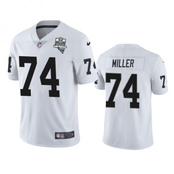 Men's Las Vegas Raiders Kolton Miller White 2020 Inaugural Season Vapor Limited Jersey