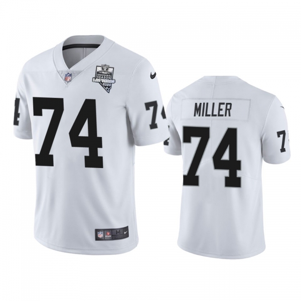 Men's Las Vegas Raiders Kolton Miller White 2020 Inaugural Season Vapor Limited Jersey