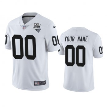 Men's Las Vegas Raiders Custom White 2020 Inaugural Season Vapor Limited Jersey