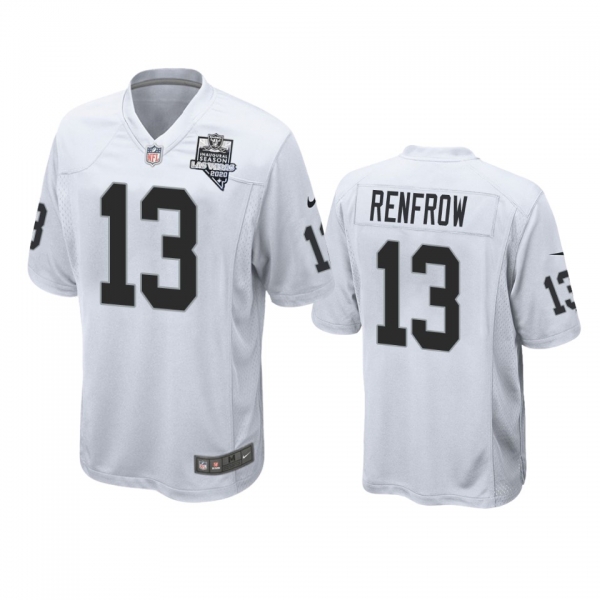 Men's Las Vegas Raiders Hunter Renfrow White 2020 Inaugural Season Game Jersey