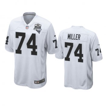 Men's Las Vegas Raiders Kolton Miller White 2020 Inaugural Season Game Jersey