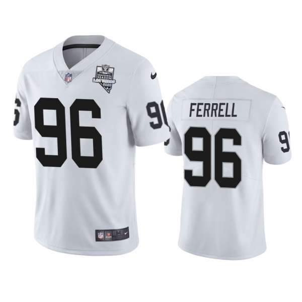 Men's Las Vegas Raiders Clelin Ferrell White 2020 Inaugural Season Vapor Limited Jersey