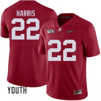 Youth Alabama Crimson Tide #22 Najee Harris Diamond Quest 150TH Anniversary Nike Jersey - Crimson