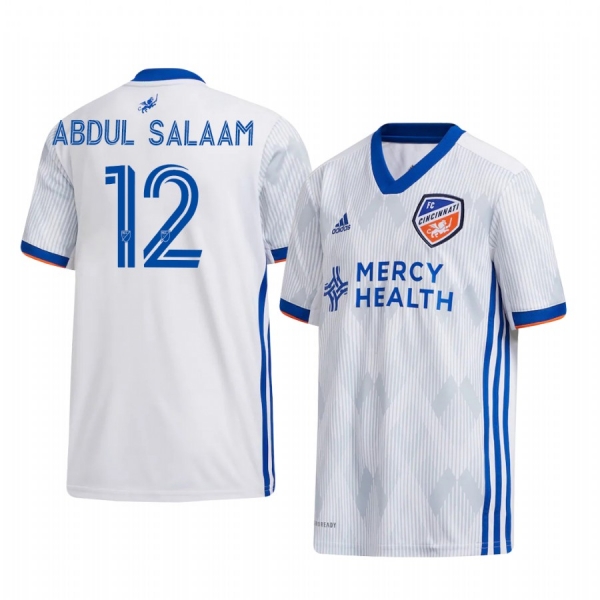 Youth Saad Abdul-Salaam FC Cincinnati 2020-21 Away White Short Sleeve Jersey