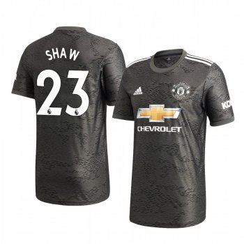 Luke Shaw Manchester United 2020-21 Away Men's Black Short Sleeve Jersey