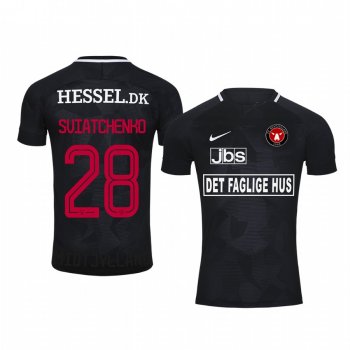 Erik Sviatchenko Midtjylland Home Black Short Sleeve Jersey