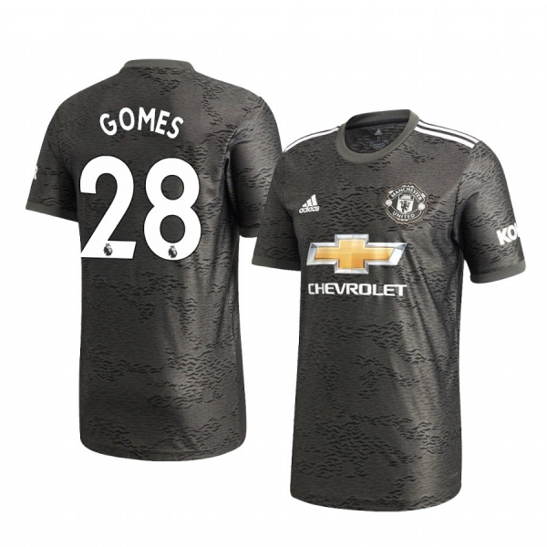 Angel Gomes Manchester United 2020-21 Away Men's Black Short Sleeve Jersey