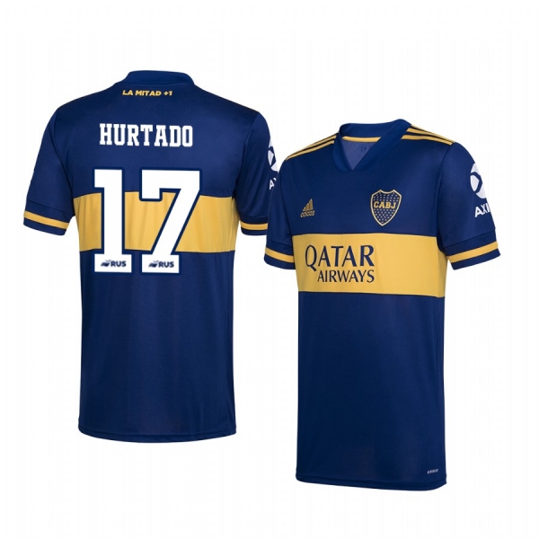 Jan Carlos Hurtado Boca Juniors 2020-21 Navy Home Official Jersey Men's