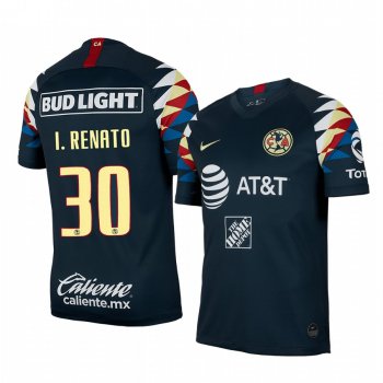 Renato Ibarra Club America 19-20 Away Men's Navy Short Sleeve Jersey