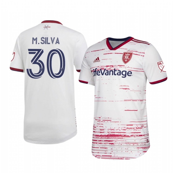 Marcelo Silva Real Salt Lake 2020 Away Authentic Short Sleeve White Jersey