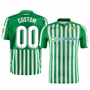 Real Betis Custom Men's Green Home Short Sleeve Jersey 19-20