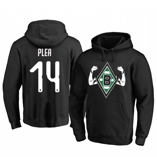 Alassane Plea Borussia Monchengladbach Team Logo Black Iconic Pullover Hoodie