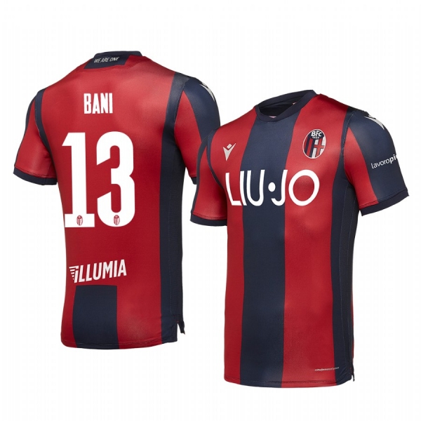 Bologna Mattia Bani Men's Red Home Short Sleeve Jersey 19-20