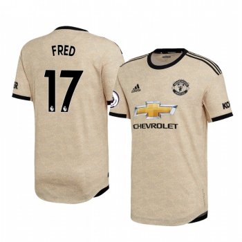 Fred Manchester United 2020 Away Authentic Short Sleeve Tan Jersey