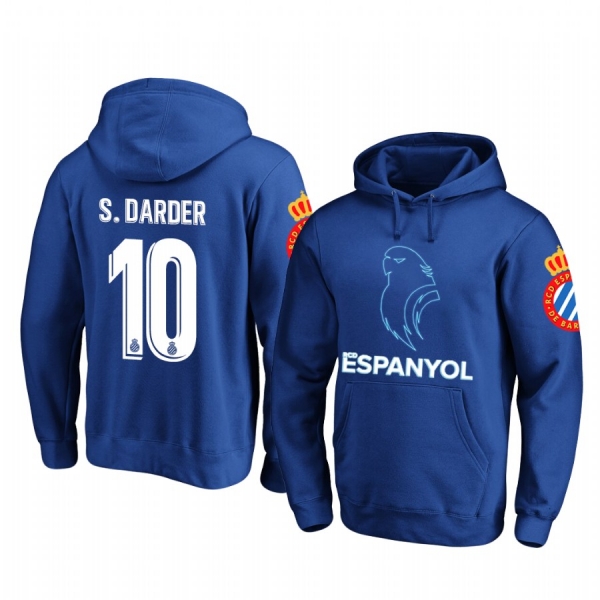 Sergi Darder RCD Espanyol Royal Team Logo Pullover Hoodie